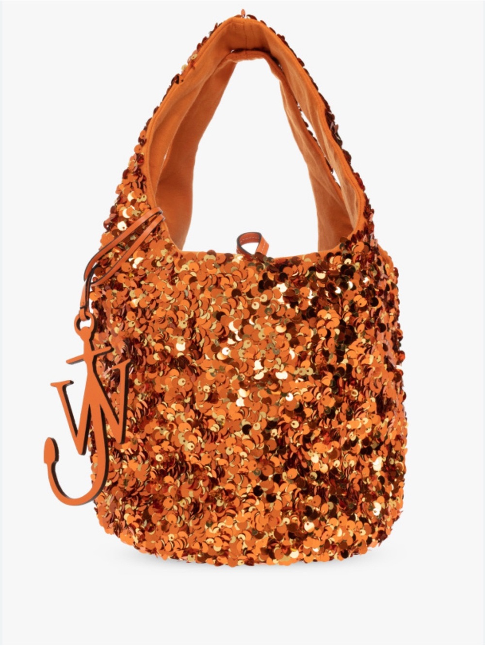 JW ANDERSON Orange Sequin Hobo Bag